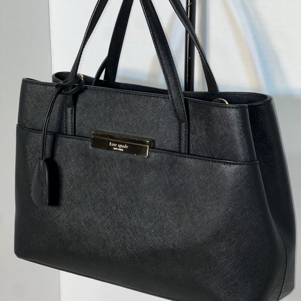 Kate Spade Black Maiden Way Saffiano Zuri Satchel